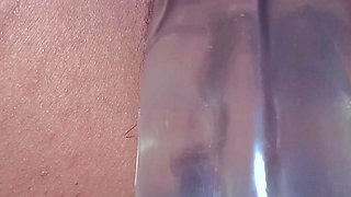 Pinay wants to have a threesome so she practices using a dildo while being licked by her stepson