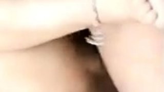 Amateur BBW Brunette With Glasses Fucks Dildo