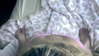 Perfect blond making solo masturbation
