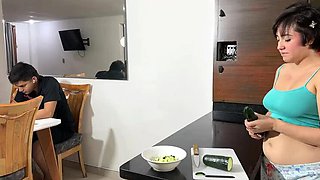 Horny Stepsister Caught Masturbating With Cucumber - ManuelaAlvarez Lets Me Fuck Her For Silence
