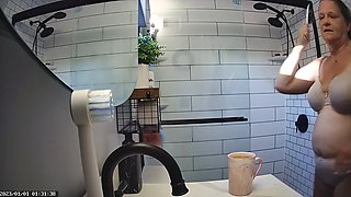 Found Hidden Cam Footage of My Mom Mrs. Joanne Tanner the Real Public Schoolteacher in the Shower on my Dad's Computer 7