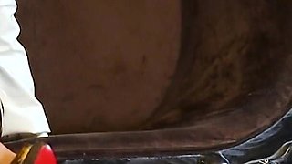 Femdom Foot Worship in Latex