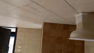 Backstage "she Peed and Wiped Her Wet, Hairy Pussy