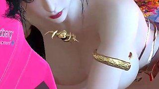 3D Cute Cosplay Model Have a Hardcore Sex in the Bedroom