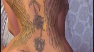 Perfect ass brunette sucing and banging POV