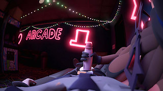 Animatronic Freddina Catches the Guard Alone and Uses Him for Hard Sex