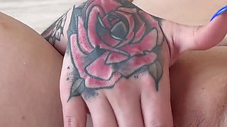Tattooed Tease Gets Herself off on the Beach - Then Fucked by Strangers at the Hotel