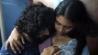 Vaishnavy and Sharun Raj saree lip lock romance part 1, Armpit lick romance with navel lick and lip lock, Mallu couple love