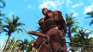 Sweaty trailer with glamour baby doll from 3DXPassion