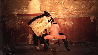 On a Chair with Smoking and Nipple Play