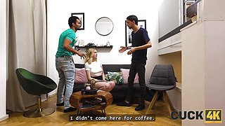CUCK4K. Pregnant Czech blonde wants her husband to watch her fucking a stranger