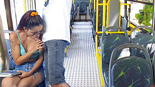 Schoolgirl gets fucked inside public transport