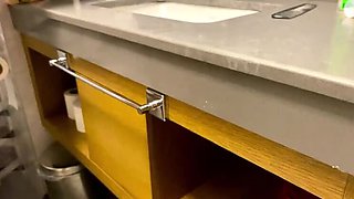 Hairy Pregnant Wife Fucks in Club Toilet - Risky Hairy Couple POV