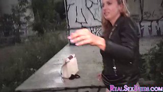 21yo nasty blonde pussypounded in public