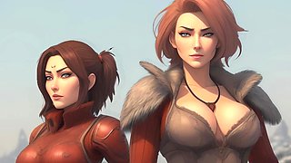 Sexy Mountain Babes 3D Animation