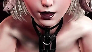 Rule34 Dominatrix Anime Girl - Intense Bondage Blowjob and Big Dick Handjob, 3D Hentai Animation with Facial Cumshot