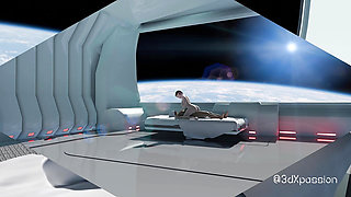 The best sex in space. Hot japanese babe gets fucked hard on orbital space station