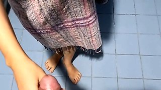 Thai Couple's Quickie in Office Toilet - Public Creampie