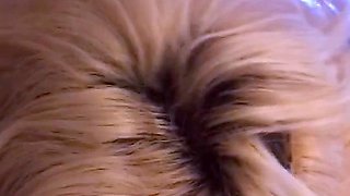 MILF blonde live toys webcam show in shower