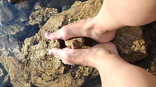 Footjob in the Sea