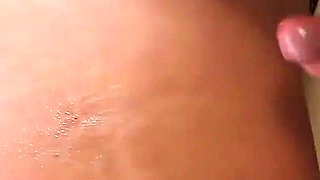 Teen Oiled Perfect Ass Handjob and Cum on Butt