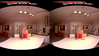 Florane Russel - Red; Blonde Babe Striptease - Sexlikereal