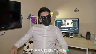 Chinese model gives blowjob