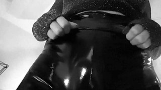 Big pussy and ass trought a latex pants: Big Ass, Solo  Fetish Porn