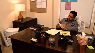Busty Latina Charley Chase Takes Dick-tation in the Union Office