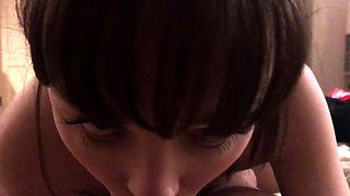 Pov homemade amateur facial cumshot and blowjob