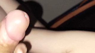 Blonde girlfriend blowjob in a tent