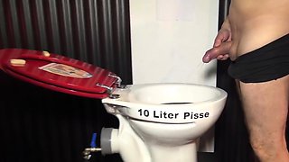 Extreme pee party with 10 liters of piss