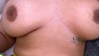 Busty Sarah Arabic Looks Sexy With Cum On Her Huge Tits