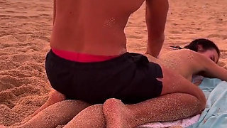 Erotic Ass Massage on the Beach, Naughty Fun in the Ocean