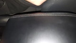 Step Mommy with Huge Tits in Nylons Spreads for Step Son in Public Car