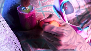 Tattoo Girl Solo Double Penetration with Toys - Anal Mastrubation - ATM, Goth, Punk, DP