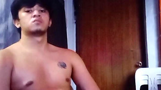 Asian Guy Solo Jerking off Using Lub.