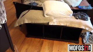 Dad Almost Catches Teen Step-Daughter Fucking On Couch - Mila Marx Creampie Blowjob