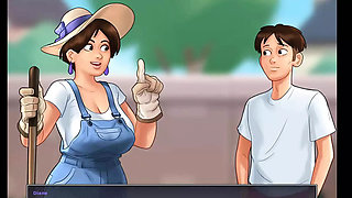 Summertime saga: the MILF from the garden and the guys from the park ep 75