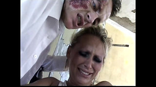 Threesome - Two Patients and Doctor Have Anal Sex in Abandoned Asylum