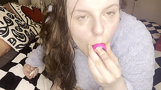 Trying Out My New Vibrating Butt Plug (plus Bonus Ass to Mouth)