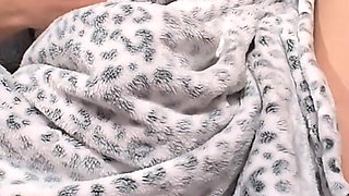 Dildo Orgasm Under Fleece Blankets