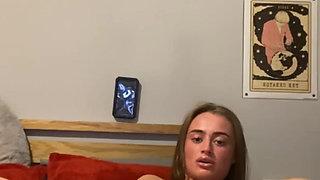 Tattooed Scottish goth fingers in her tight pussy watch her lose it on cam