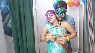 Big Tits Indian MILF Bhabhi Seducing Husband
