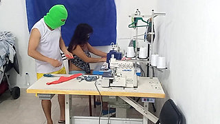 A SEAMSTRESS HAS A SENSUAL ADVENTURE WITH HER CO-WORKER