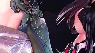 [mmd]brave Girls-rollin', Couple Dance, Korean Dance, Lingerie, Striptease