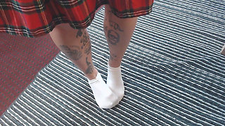 Pretty white ankle socks