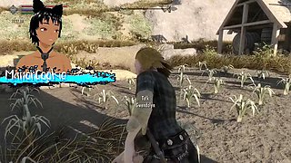 Skyrim B and L sex mod Having sex on a farm out in the field