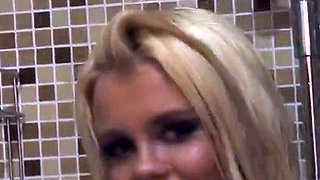 Katya Sambuka in the shower after a party