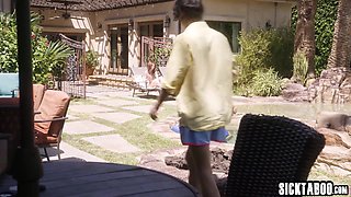 Shameless MILF stepmom with big boobs Lexi Luna fucks stepson David Lee
